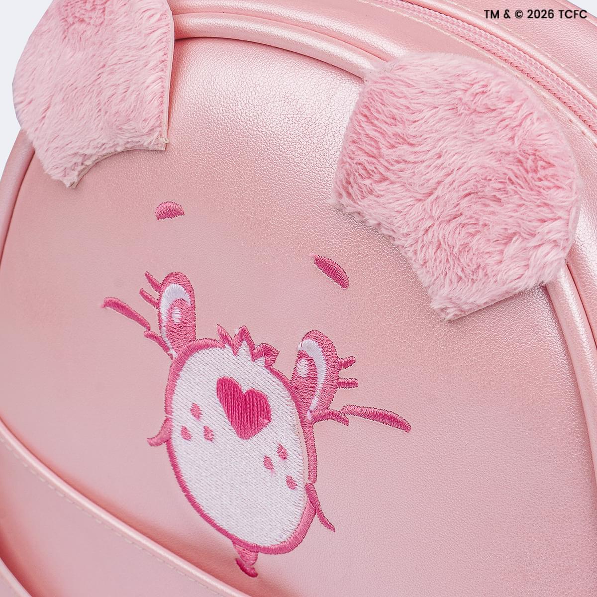 Mochila Infantil Pampili Ursinhos Carinhosos Perolada Rosa