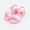 Sandália Papete Infantil Pampili Candy Matelassê Rosa Giz