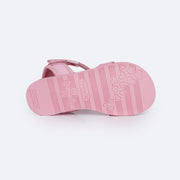 Sandália Papete Infantil Pampili Fly Mini Calce Fácil Calcanhar Comfy Rosado