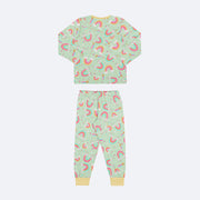 Pijama Infantil Manga Longa Alakazoo Sky Verde - costas do pijama