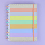 Caderno Inteligente Arco-íris Pastel Grande Colorido - frente do caderno