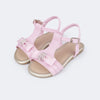 Sandália Infantil Primeiros Passos Pampili Mili Laço Rosa