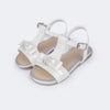Sandália Infantil Primeiros Passos Pampili Mili Laço Branca
