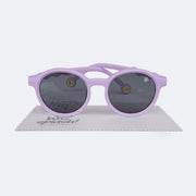Óculos de Sol Infantil Flexível KidSplash! Proteção UV Redondo Lilás - frente do óculos lilás