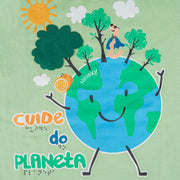 Pijama Infantil Alakazoo Brilha no Escuro Jardim Verde - pijama cuide do planeta