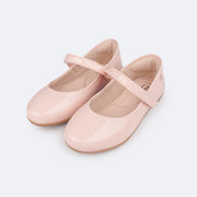 Sapatilha Infantil Pampili Bailarina Tira com Velcro Rosa Novo