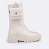 Bota Infantil Cano Alto Pampili Duda com Bolsa Pingente Off White