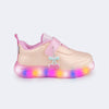Tênis de Led Infantil Pampili Liz Luz Cereja Colorido