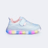Tênis de Led Infantil Feminino Pampili Liz Azul