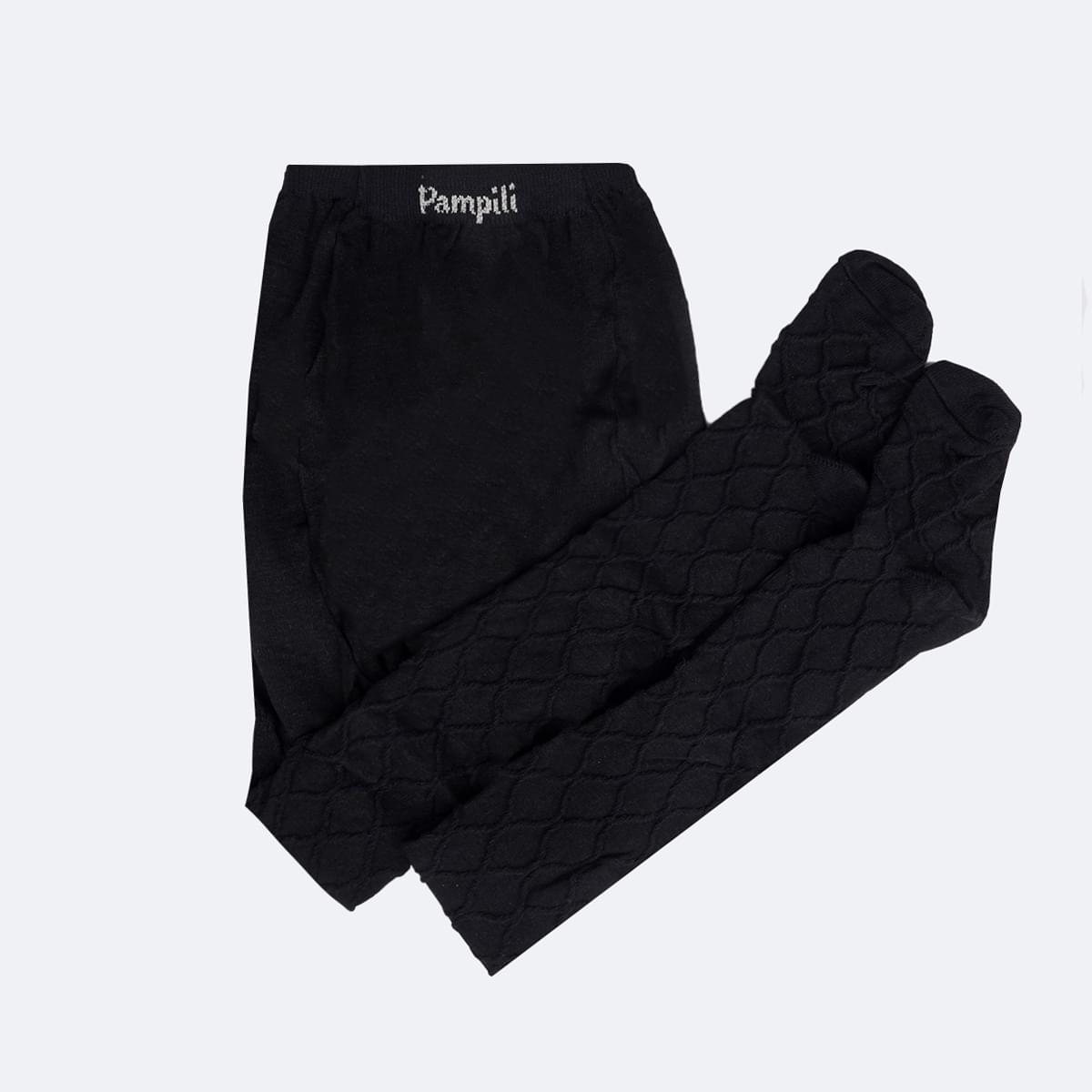 Meia Calça Infantil Pampili Textura Preta