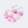 Sandália de Led Infantil Pampili Lulli Docinho Branco Rosa