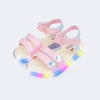 Sandália de Led Infantil Pampili Lulli Rosa