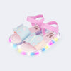 Sandália de Led Infantil Pampili Lulli Borboleta Candy Colors