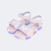Sandália de Led Infantil Pampili Lulli Borboleta Cintilante Colorida