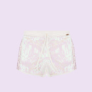 Short Infantil Pampili Girl Style Paetê Off White - short com paetê