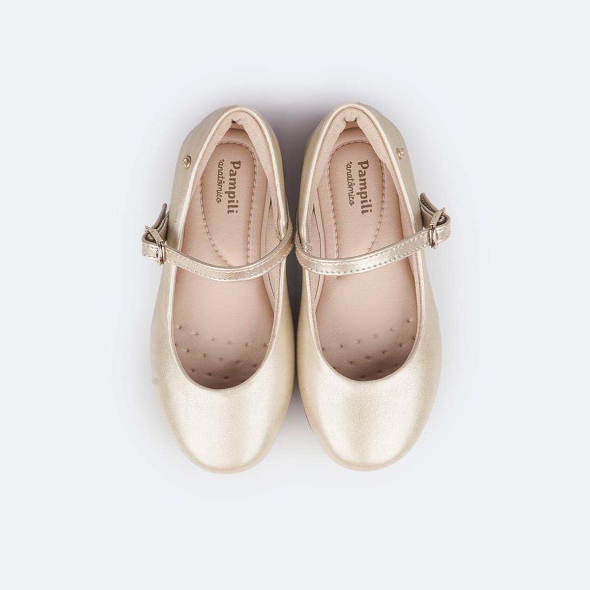 Sapatilha Infantil Pampili Bailarina Dourada