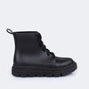 Bota Coturno Infantil Feminina Isa Glee Preta