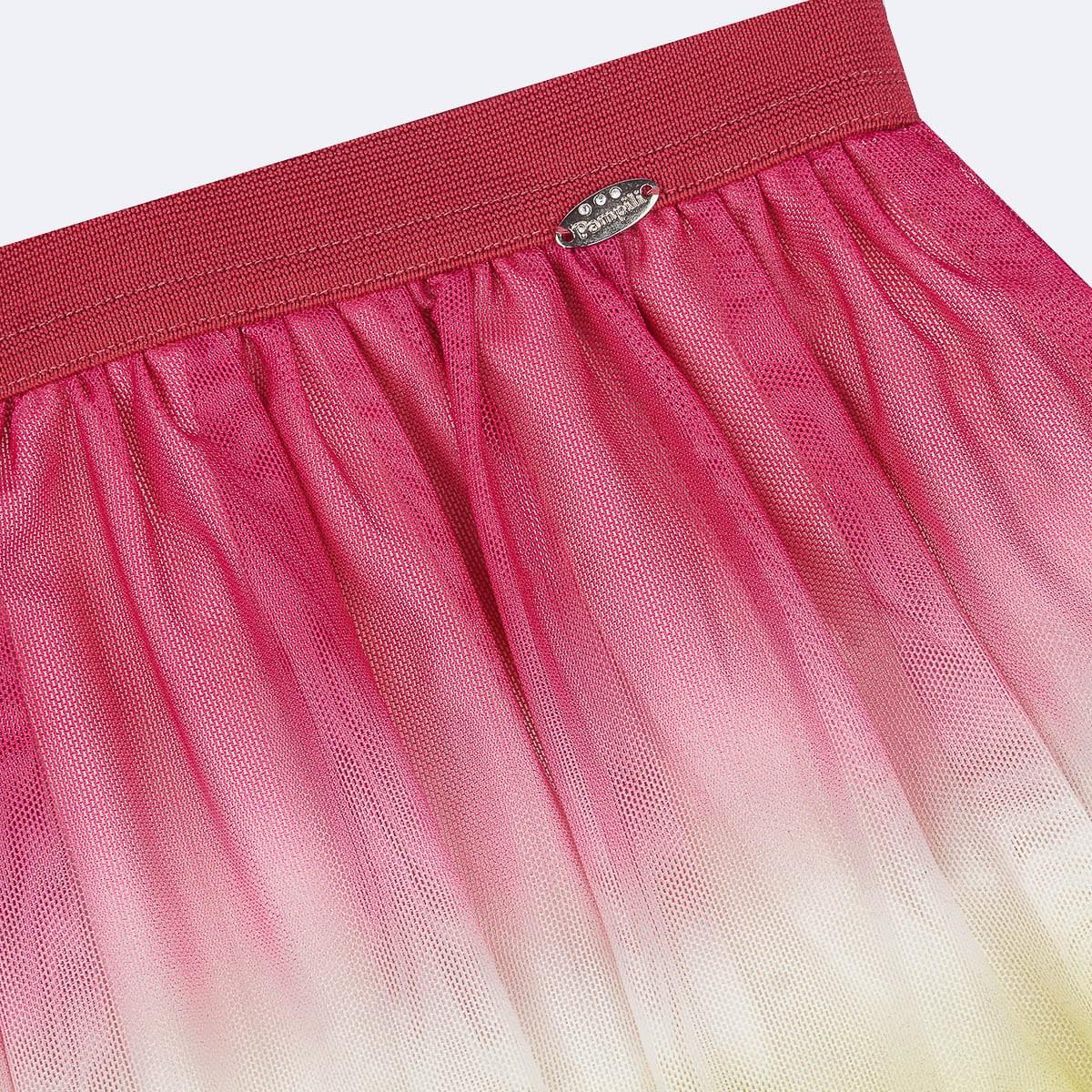 Saia de Tule Pampili Tie Dye Neon