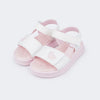 Sandália Papete Infantil Pampili Petit Coração Branca e Rosa