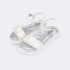 Sandália Infantil Feminina Sand Flower Borboletas Branca