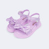 Sandália Infantil Feminina Sand Flower Laço Lilás