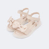 Sandália Infantil Feminina Sand Flower Laço Nude