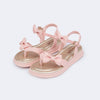 Sandália Infantil Feminina Sand Flower Laço Rosa