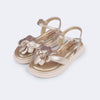 Sandália Infantil Feminina Sand Flower Flor Dourada