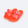 Chinelo Birken Infantil Pampili Fun Glee Glitter Laranja