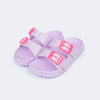 Chinelo Infantil Feminino Fun Glee Duas Fivelas Rosa Lilás