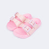 Chinelo Infantil Feminino Fun Glee Duas Fivelas Rosa Claro