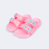 Chinelo Infantil Feminino Fun Glee Duas Fivelas Rosa Azul