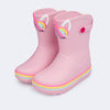 Bota Galocha Infantil Pampili Glee Unicórnio Rosa