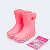 Bota Galocha Infantil Pampili Glee Customizável Rosa Chiclete