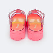Sandália Feminina Pampili Lyra Glee Glitter Rosa - traseira da sandália de plastico 