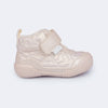 Tênis Infantil Feminino Pampili Yuyu Comfy Cintilante Nude