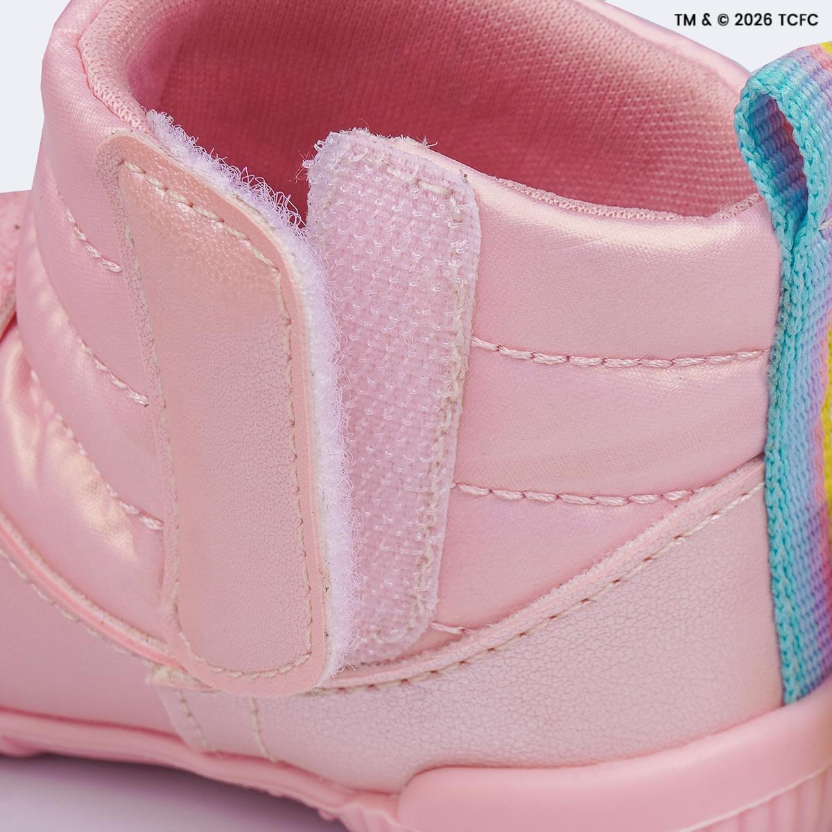 Bota de Bebê Pampili Yuyu Ursinhos Carinhosos Pelúcia Rosa