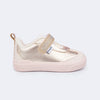 Tênis Infantil Feminino Pampili Yumi Nude Dourado