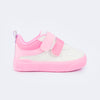Tênis Infantil Feminino Pampili Yumi Branco Rosa