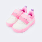 Tênis Infantil Feminino Pampili Yumi Branco Rosa
