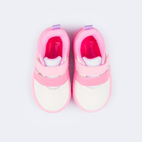 Tênis Infantil Feminino Pampili Yumi Branco Rosa