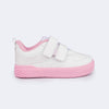 Tênis Infantil Feminino Pampili Yumi Branco Rosa