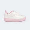 Tênis Infantil Feminino Pampili Yumi Cintilante Branco