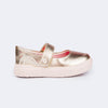 Tênis Infantil Feminino Pampili Mini Yumi Dourado