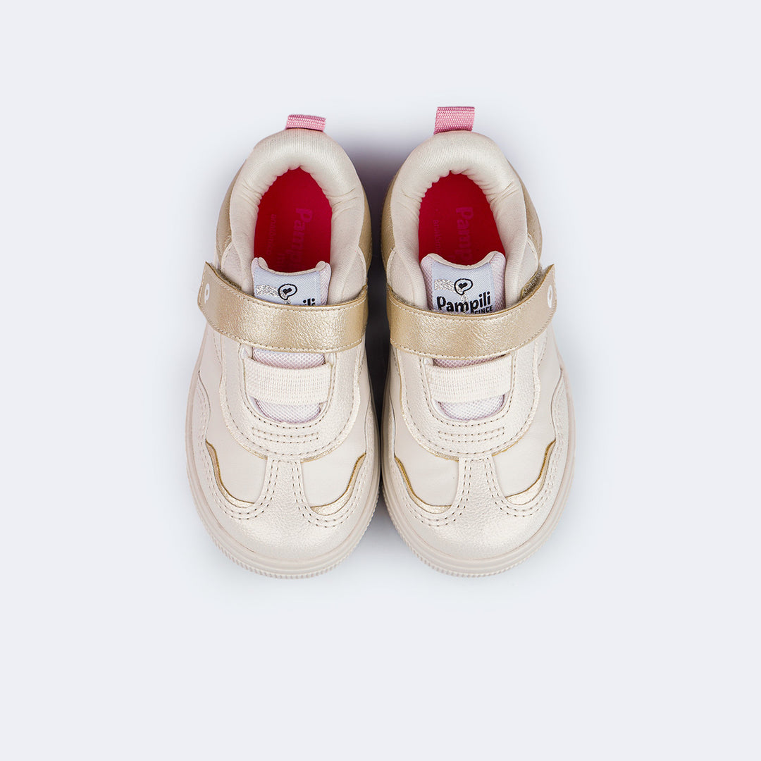 Tênis Infantil Pampili Yumi Off White