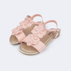Sandália Infantil Pampili Iris Flores Rosa