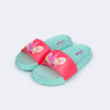 Chinelo Slide Infantil Pampili Unicórnio Verde Água