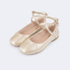 Sapatilha Infantil Pampili Ballet Metalizada Dourada