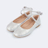 Sapatilha Infantil Pampili Ballet Metalizada Prata