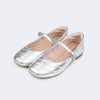 Sapatilha Infantil Pampili Ballet Mix Metalizada Prata